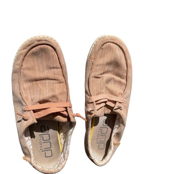 HEY DUDE Wendy Sparkle Loafers – Blush Tan Slip-On, Sz 9, EUC - Picture 3 of 9